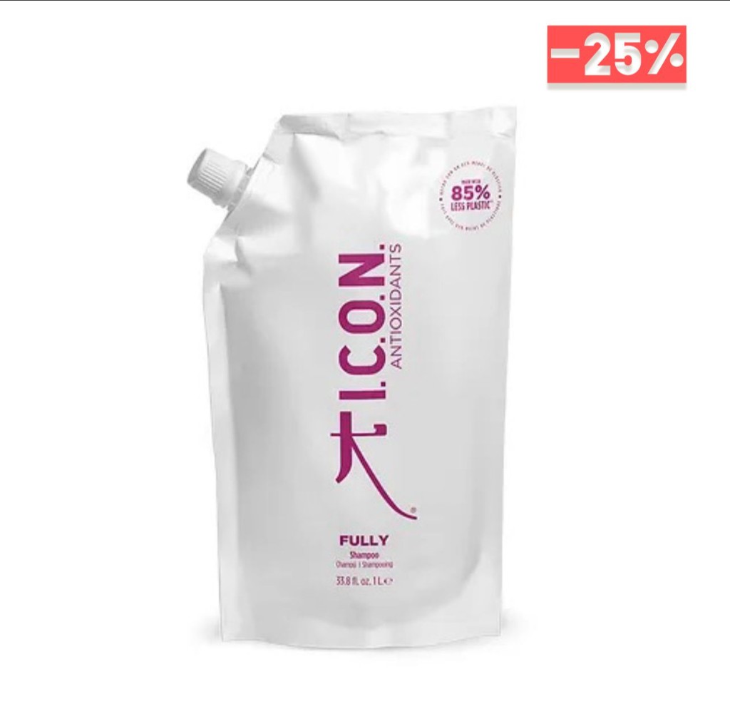 BOLSA REFILL SHAMPO ANTIOXIDANTE FULLY SIN BOTELLA DE ALUMINIO